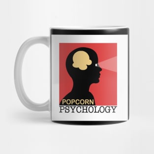 Popcorn Psychology White Border Mug